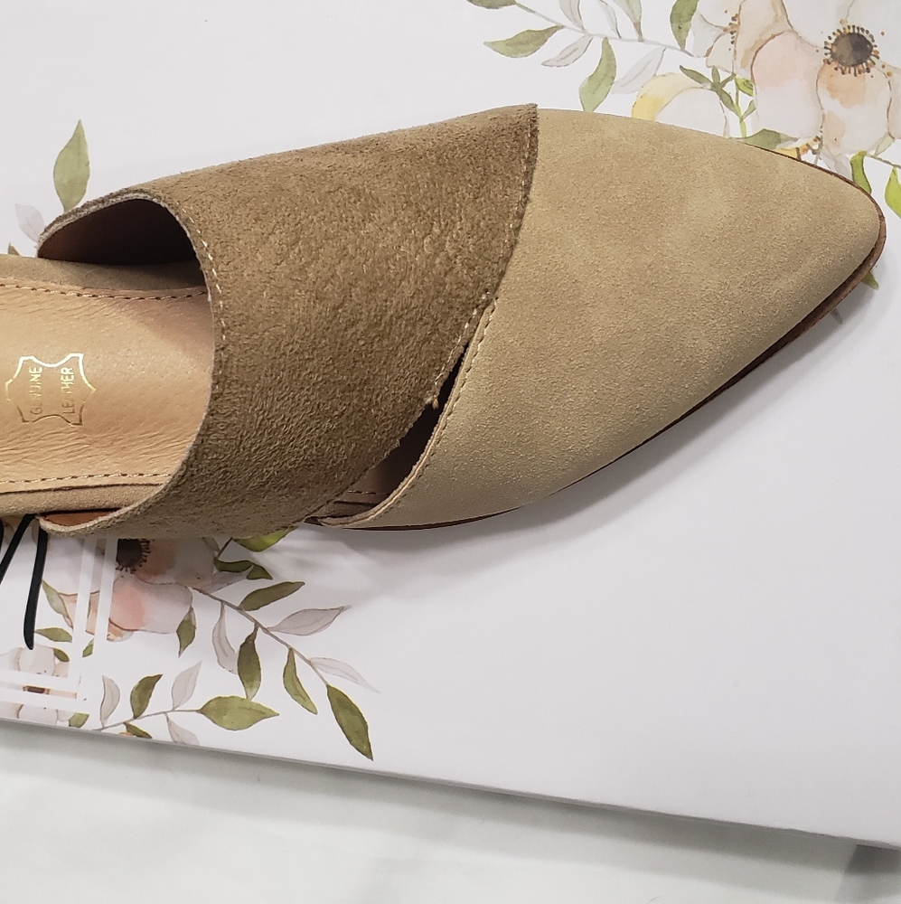 NEW Mi.iM Two Toned Beige Tan EPIC Mule 7.5 & 6 - Picture 2 of 8